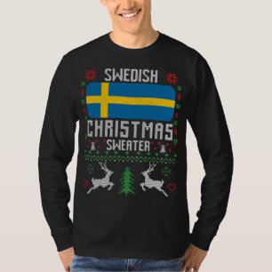 Camiseta Suecia Bandeira de Natal Sueco