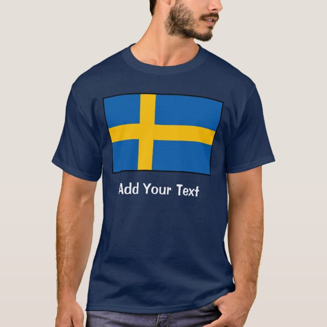 Camiseta Suécia - Bandeira Sueca (Frente)