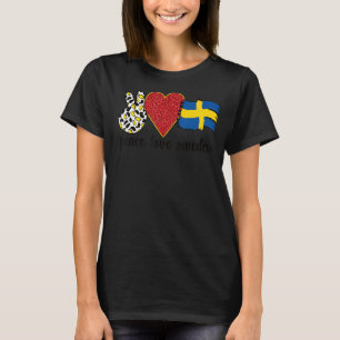 Camiseta Suecia de amor orgulhosa Bandeira sueca Raízes sue