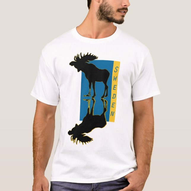 Camiseta suecia de Elch dos alces dos alces (Frente)