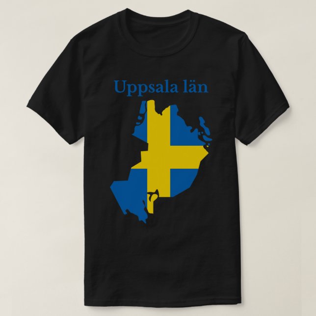 Camiseta Suecia de Mapa de Uppsala (Frente do Design)