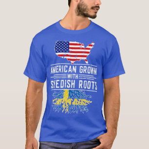 Camiseta Suecia do Orgulho Raiz Americano Crescente em Suec