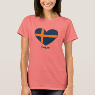 Camiseta Suecia em meu coração