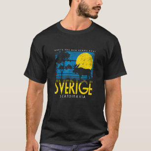 Camiseta Suecia Escandinávia Midsommar Retro Suecia Sueca