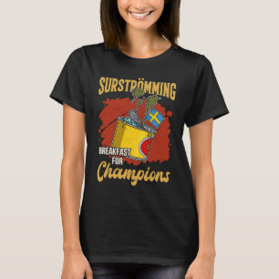 Camiseta Suécia especialidade de peixe sueco Surstromming p