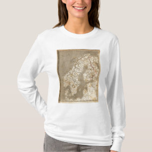 Camiseta Suecia, mapa de Noruega por Arrowsmith