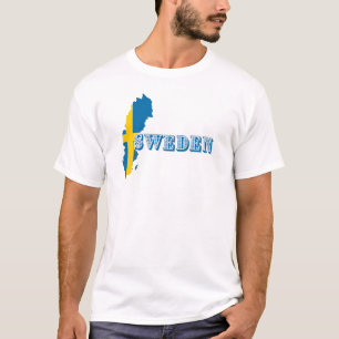 Camiseta Suecia moderna - Letra de arte sueca Sinalizador S