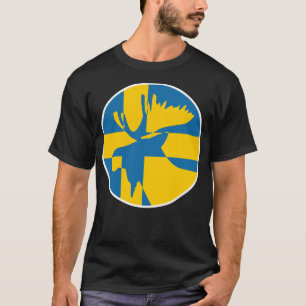 Camiseta Suecia Moose Bandeira Nacional Sueca