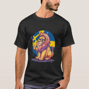 Camiseta Suécia Orgulho Sueco Leão Fofo Sverige Bandeira Su