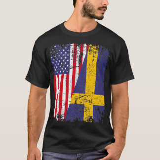 Camiseta SUÉCIA ROOTS Half American Flag SUECIA