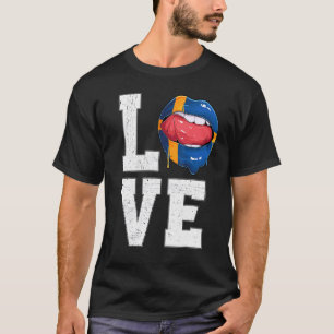 Camiseta Suecia Sinalizador Futebol Fan Love Sweet