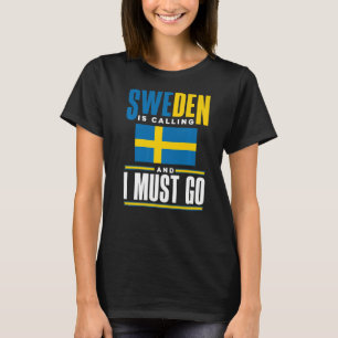 Camiseta Suecia Sueca Suecia Sinalizador de Suecia Está Cha