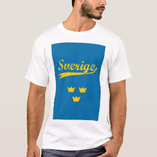 Camiseta Suecia, Sverige, 3 coroas