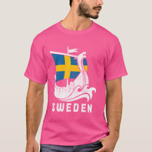 Camiseta Suécia Viking Sverige Bandeira Sueca Orgulho Heran