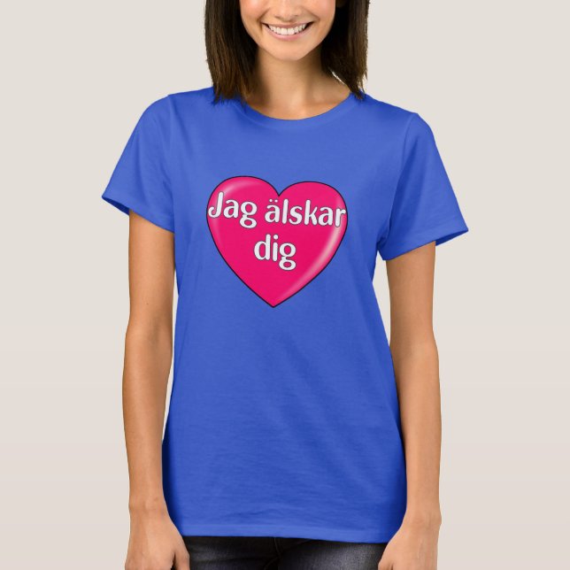Camiseta Sueco - Eu te amo (Frente)