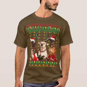 Camiseta Sueco Feio De Natal Engraçado Cachorro Papai Noel