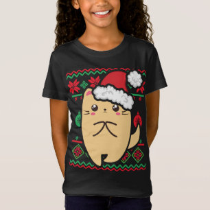 Camiseta Sueco Feio de Natal Fofo Kawaii Anime Chibi Tímido
