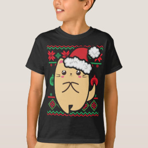 Camiseta Sueco Feio de Natal Fofo Kawaii Anime Chibi Tímido
