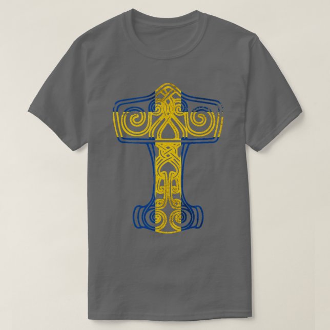 Camiseta Sueco Viking Hammer (Frente do Design)