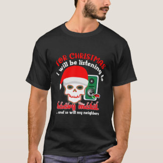 CAMISETA SUÉTE DE NATAL METÁLICO PESADO