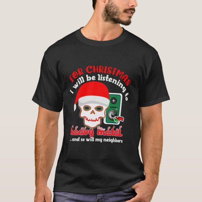 CAMISETA SUÉTE DE NATAL METÁLICO PESADO (Frente)
