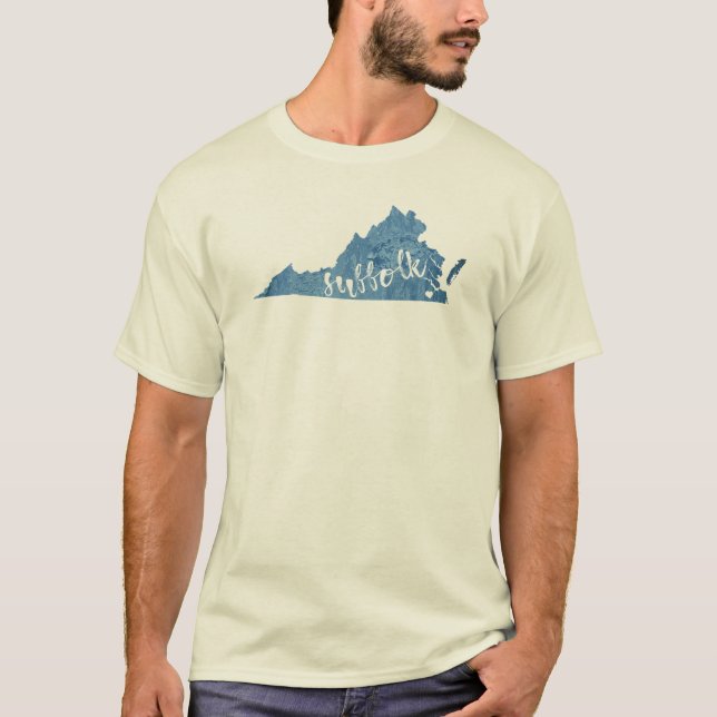 Camiseta Suffolk Virginia Wood Grain (Frente)