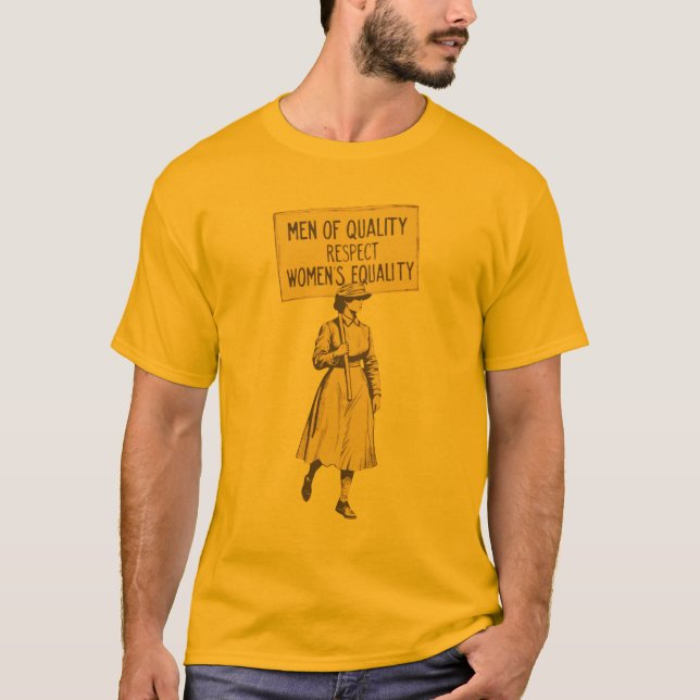 Camiseta Suffragette Marching, Respeite o Tee da Igualdade  (Frente)
