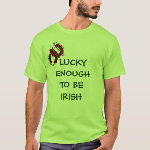 Camiseta SUFICIENTEMENTE AFORTUNADO PARA SER IRLANDÊS Camis