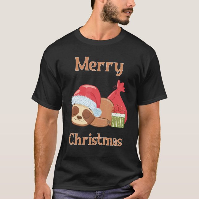 Camiseta Sugar Cute Sloth Christmas 4 (Frente)