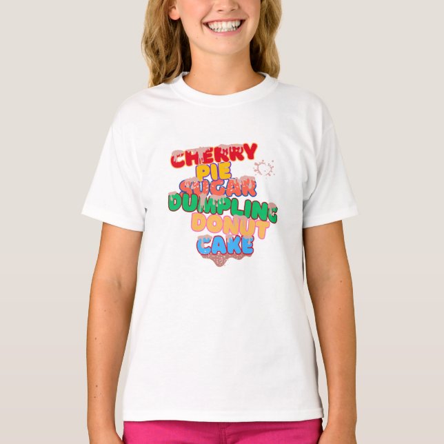 Camiseta sugar dumpling cherry pie donut cake (Frente)