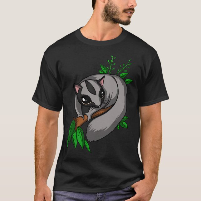 Camiseta Sugar Glider Em Um Galho (Frente)