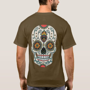 Camiseta Sugar Love Skull Dia De Los Muertos Dia do Morto