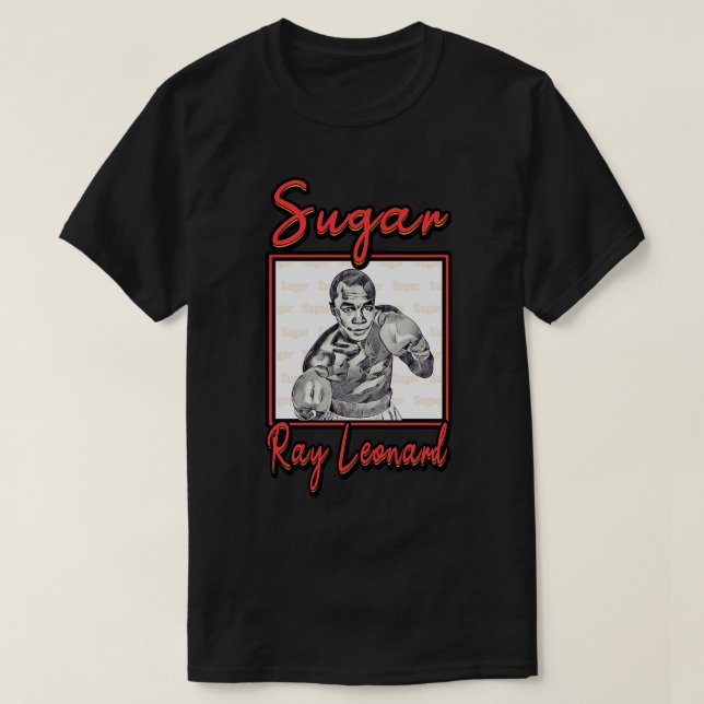 Camiseta Sugar Ray Leonard White (Frente do Design)