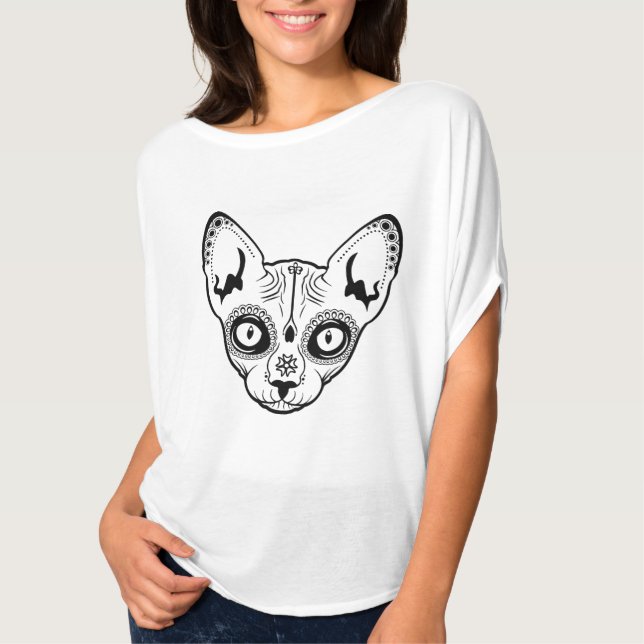 Camiseta Sugar Skull Boris o gato (Frente)