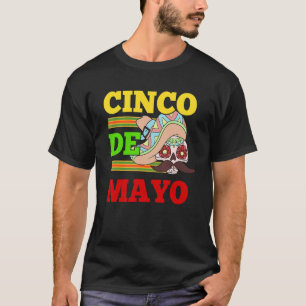 Camiseta Sugar Skull Calavera Mexicana Fiesta México Cinco