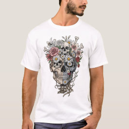 Camiseta Sugar Skull Dia De Los Muertos Dia dos Mortos