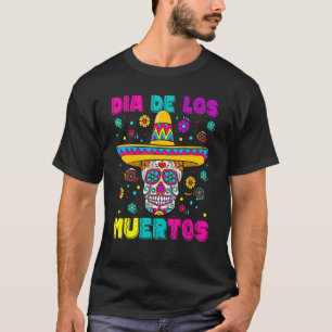 Camiseta Sugar Skull Dia de Los Muertos Dia Mexicano do