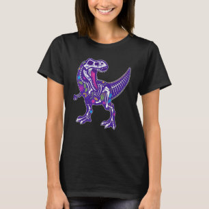 Camiseta Sugar Skull Dinosaur Calavera Dia De Los Muertos H