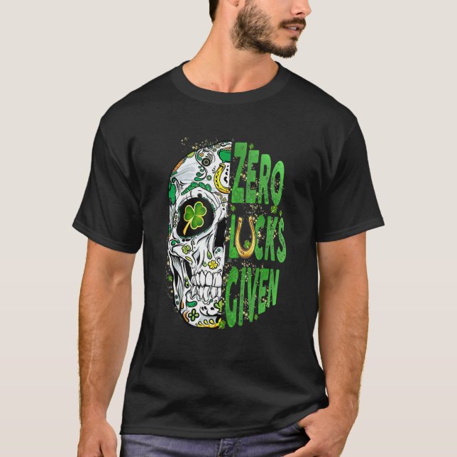 Camiseta Sugar Skull Leprechaun Hat St Patricks Day of Dead (Frente)