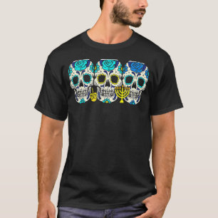 Camiseta Sugar Skull Mexicano Hanukkah Jewas Pajamas Chanuk