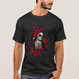 Camiseta Sugar Skull Women De Los Muertos La Catrina Day