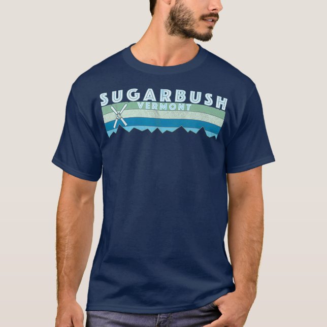 Camiseta Sugarbush Snow    SkiRetro intage (Frente)