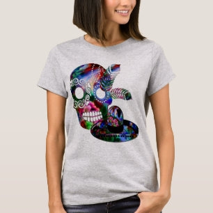 Camiseta Sugarland Psychedelic Grinnin' Skull Mexicano
