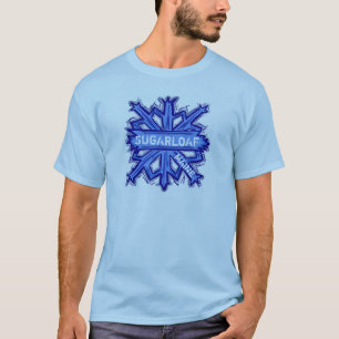 Camiseta Sugarloaf Maine cara floco de neve