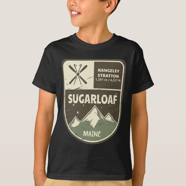 Camiseta Sugarloaf Maine Skiing (Frente)