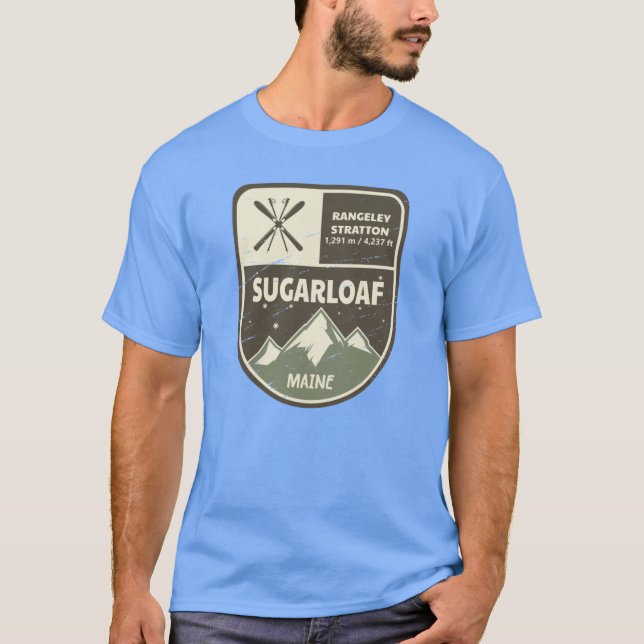Camiseta Sugarloaf Rangeley Stratton Maine Oversized (Frente)