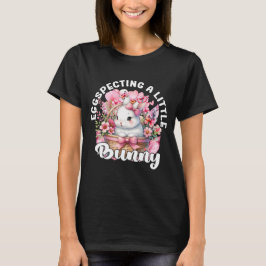 Camiseta Sugerindo Uma Pequena Revelação De Gravidez Floral