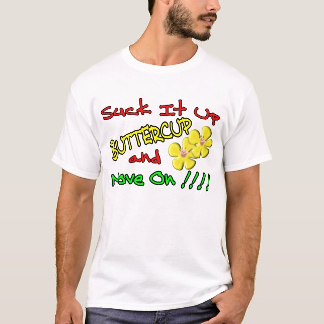 Camiseta Sugue-o acima do botão de ouro (Frente)