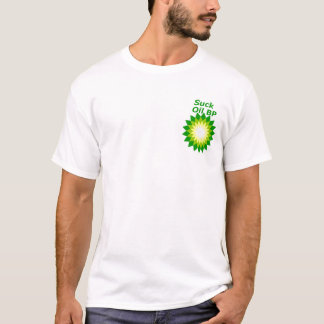 Camiseta Sugue o logotipo de BP do óleo