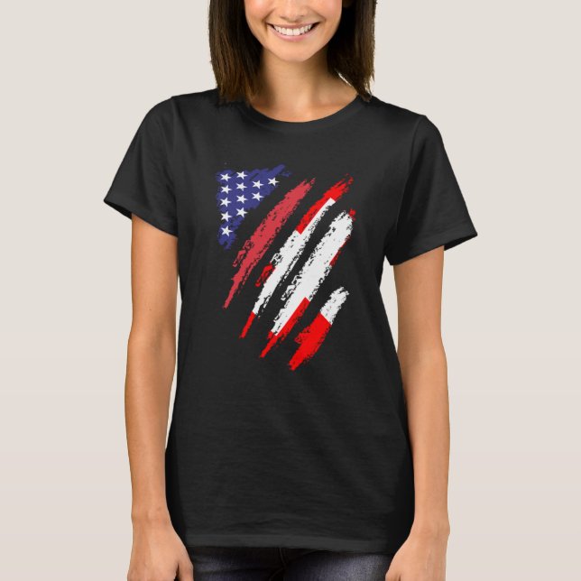 Camiseta Suiça Americana Grown Flag USA Patriot Herita (Frente)